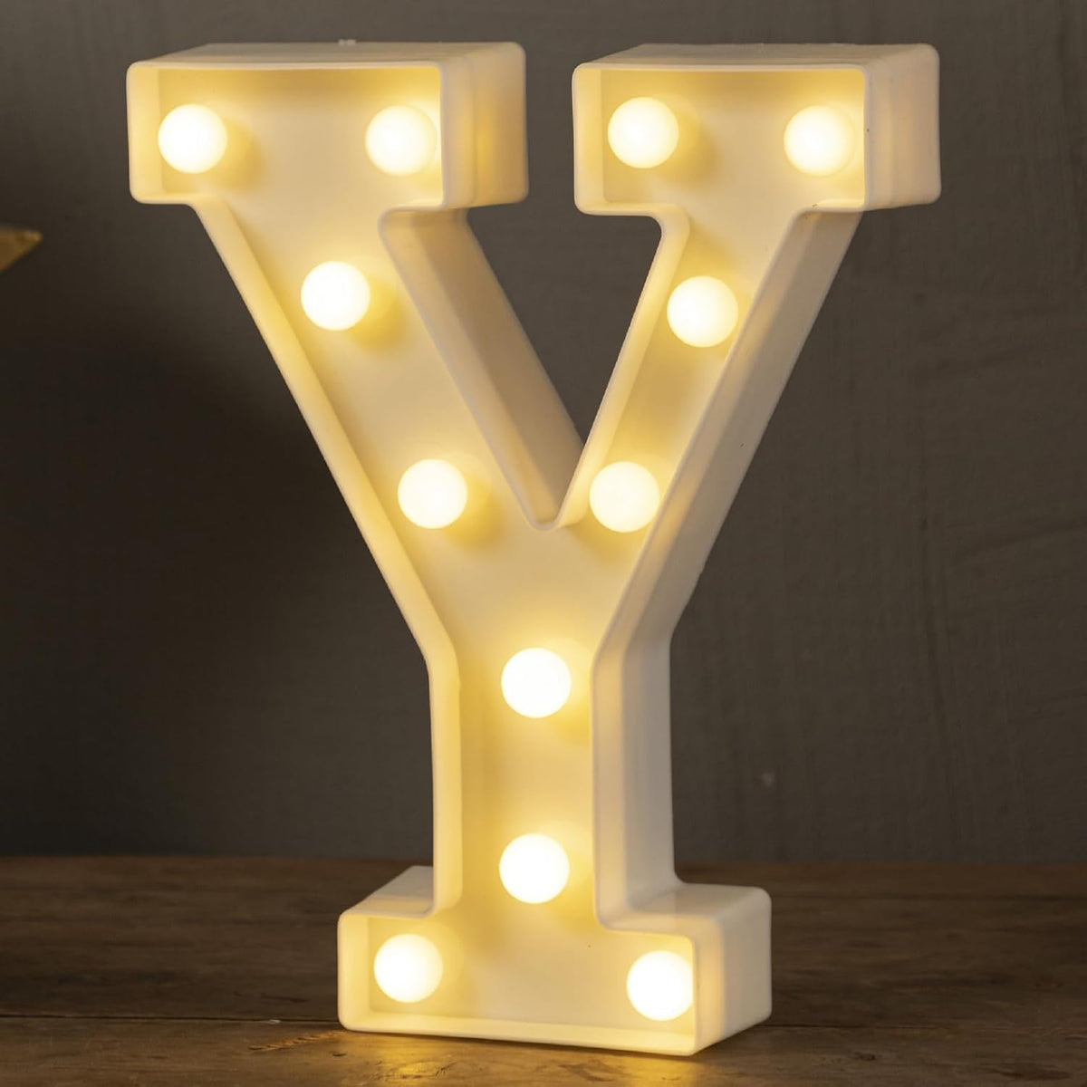LED Marquee Letters Lights Sign Y, HXWEIYE Led Letter Lights 26 Alphabet, Light Up Number 0-9