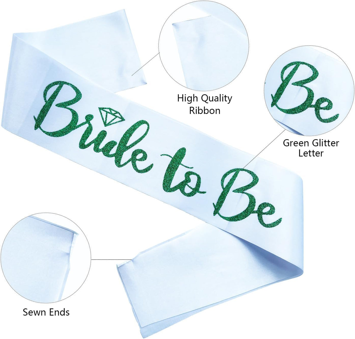 Bride to Be Sash, Bachelorette Party Sash for Bridal Shower Wedding Party Favors Accessories