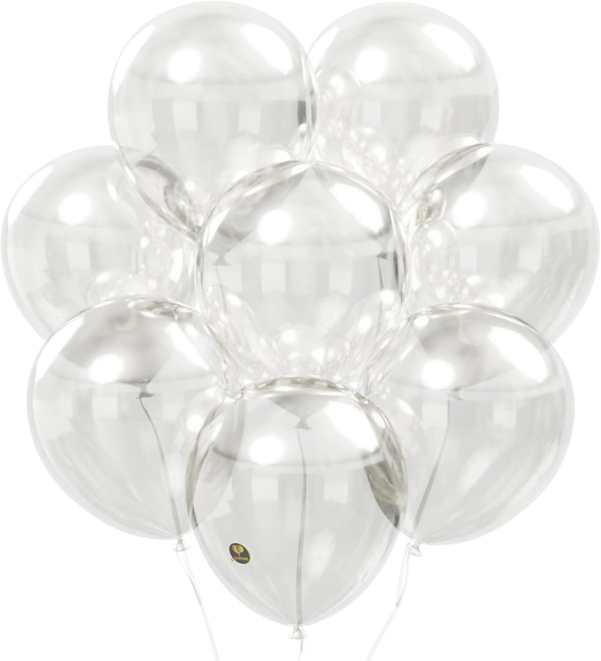 AFTERLOON® Biodegradable Balloons 50 pcs Clear 10 Inch, Transparent Color Thickened Extra Strong