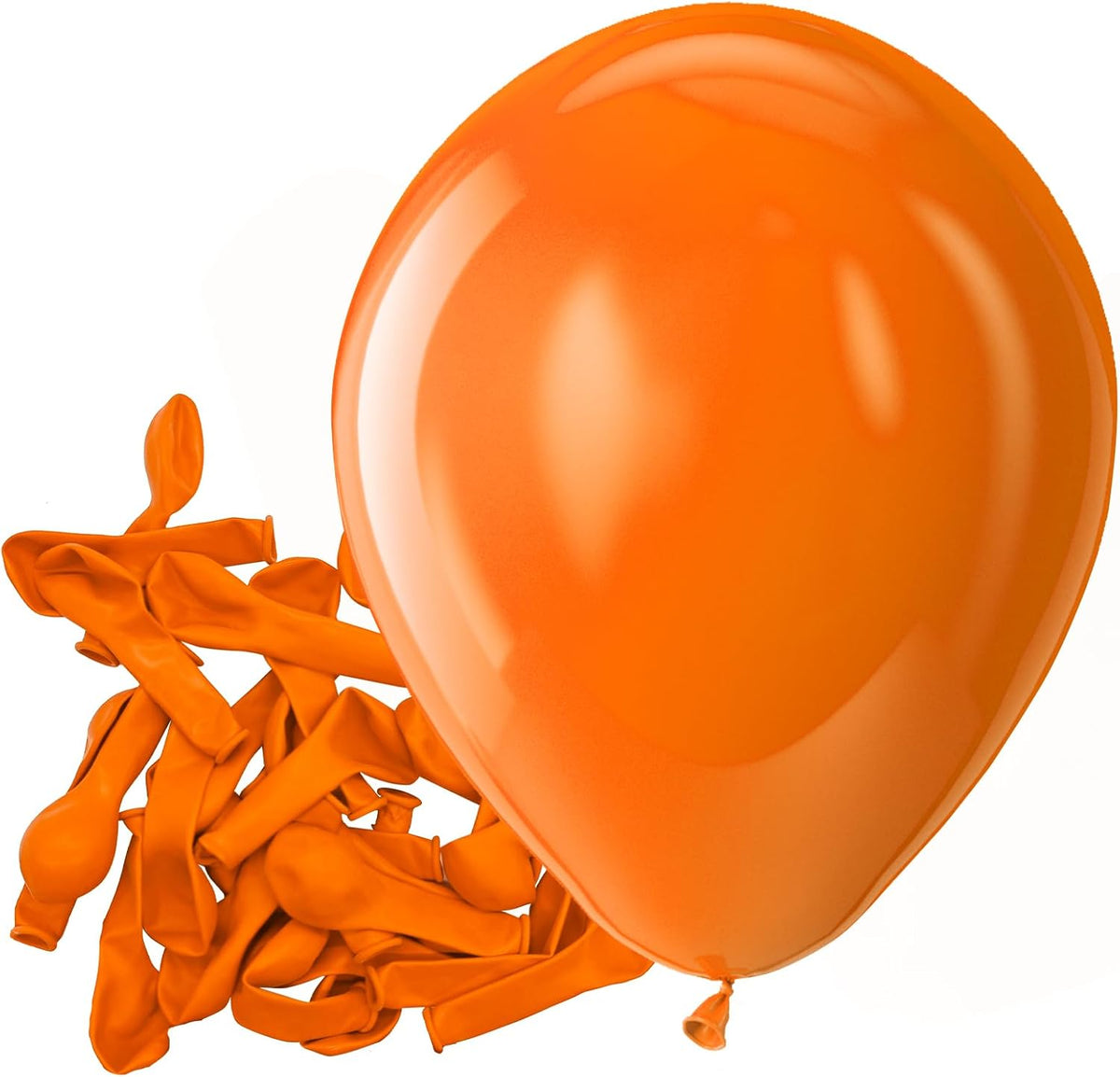 Bezente Orange Balloons Latex Party Balloons - 150 Pack 5 inch Matte Small Orange Helium Balloons