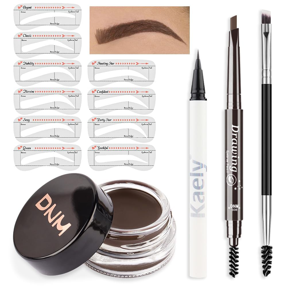 evpct Eyebrow Stencils Kit for Women Shaping, Eyebrow Shaper Makeup Kit, Eye Brow Stencil Shaper