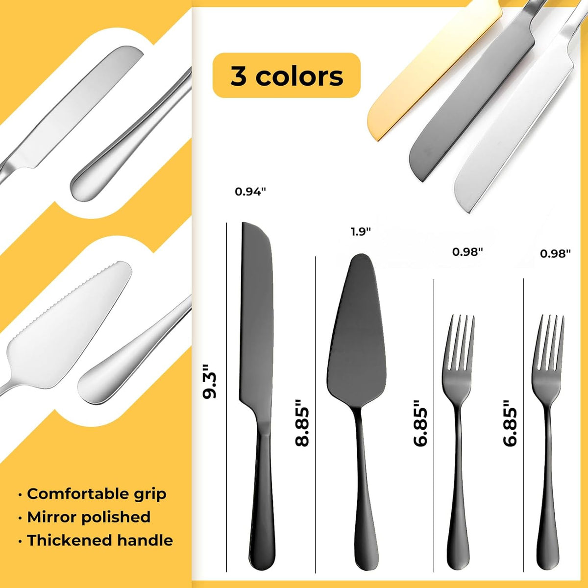 Personalized Wedding Cake Knife and Server Set Stainless Steel Forks Cake Cutter Server Engraved