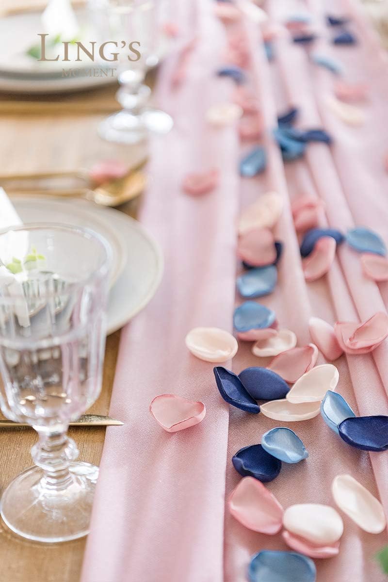 Ling's Moment Rose Petals, Silk Flower Petals for Wedding/Aisle/Flower Girl Baskets/Table
