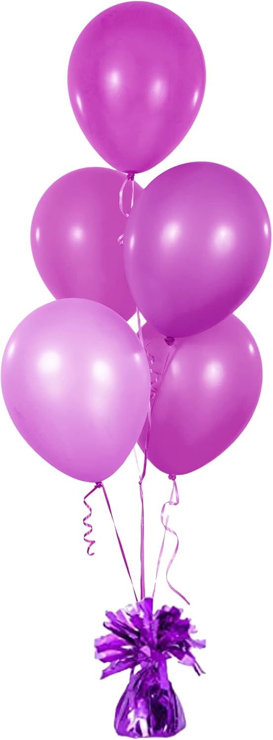 Metallic Balloon Weights, Birthday Party Favors, Novelty and Gag Gifts, 5.5" Inches, 12-Pack
