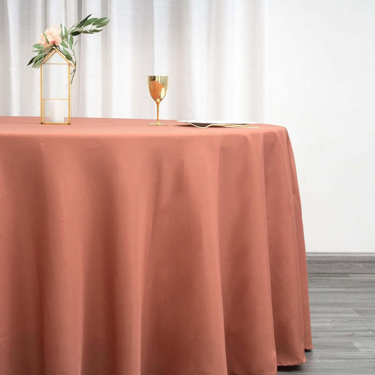 Efavormart Round Tablecloth, 120 Inch Stain & Wrinkle Resistant Washable Table Cloth, Decorative