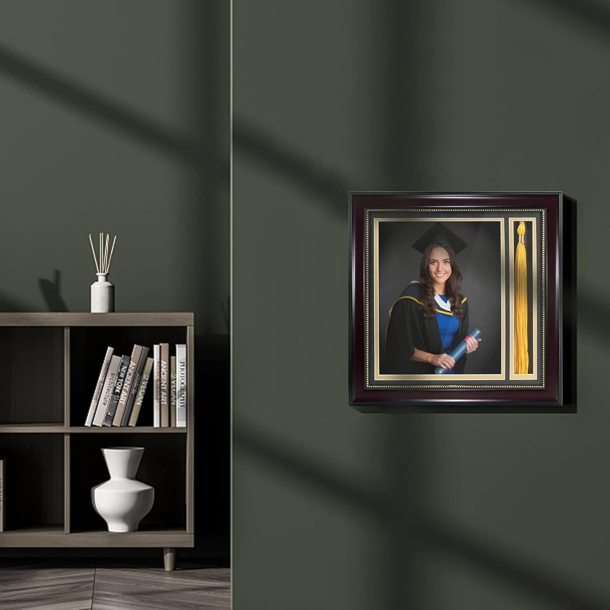 GraduationMall Graduation Photo Shadow Box Frame with Tassel Holder for 8x10 Pictures,Real