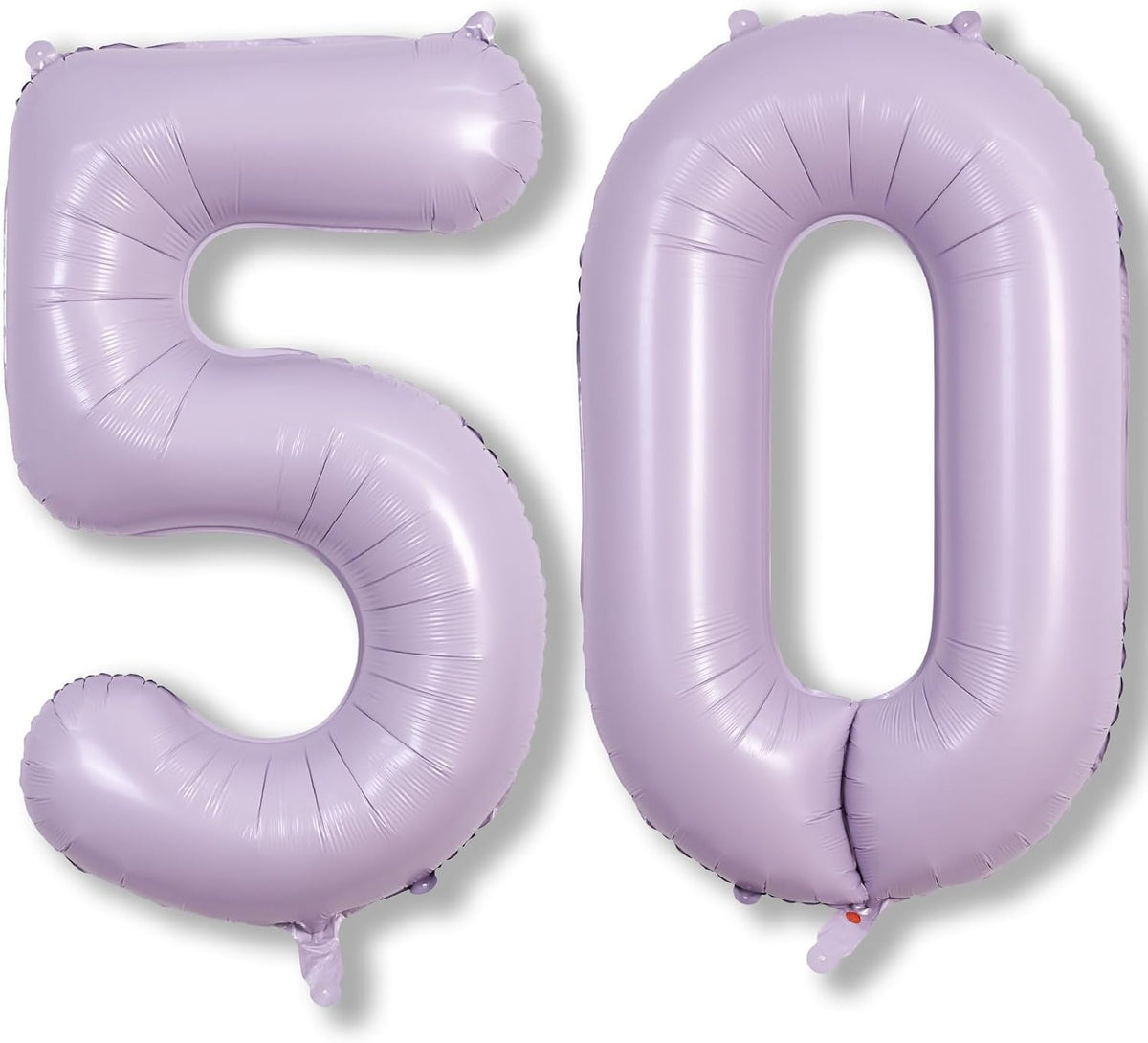 50th Birthday Balloons Pastel Purple for Women, 40 Inch Giant Light Purple Mylar Foil Number 50