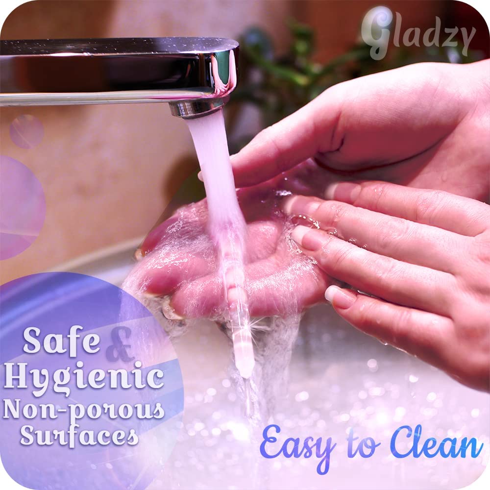 GLADZY Glass Cuticle Pusher - Manicure Cuticle Stick - Crystal Glass Cuticle Remover - Professional
