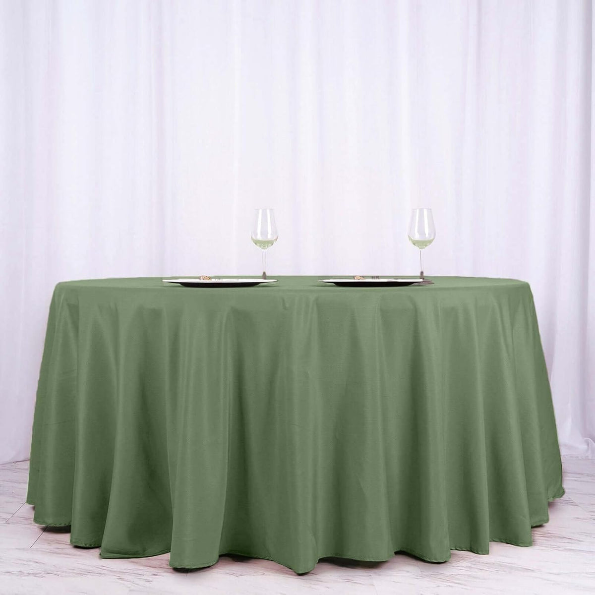 Efavormart Round Tablecloth, 120 Inch Stain & Wrinkle Resistant Washable Table Cloth, Decorative