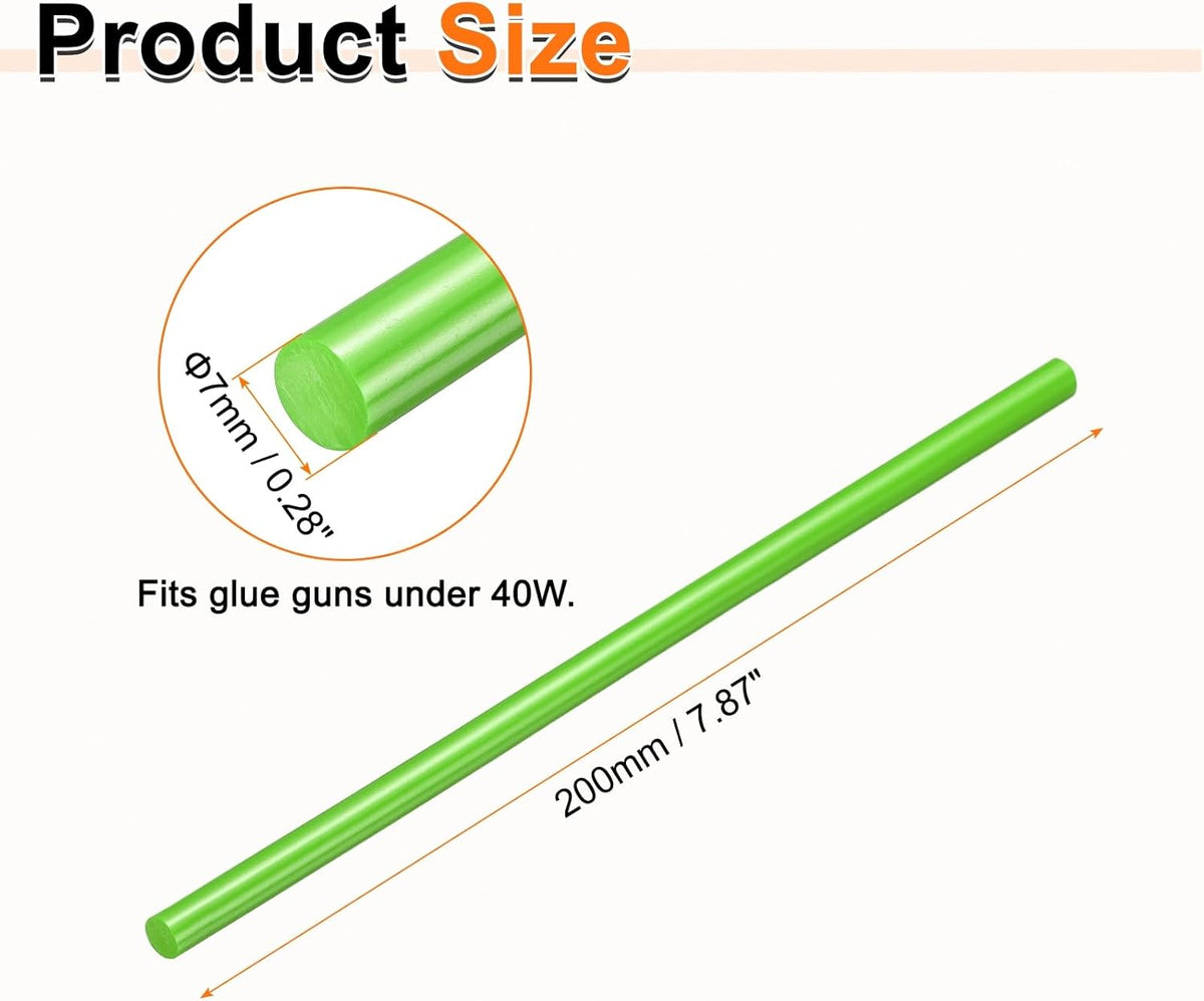HARFINGTON 10pcs Hot Glue Sticks 0.28" Dia x 7.87" Long EVA Mini Hot Melt Adhesive Glue Stick for