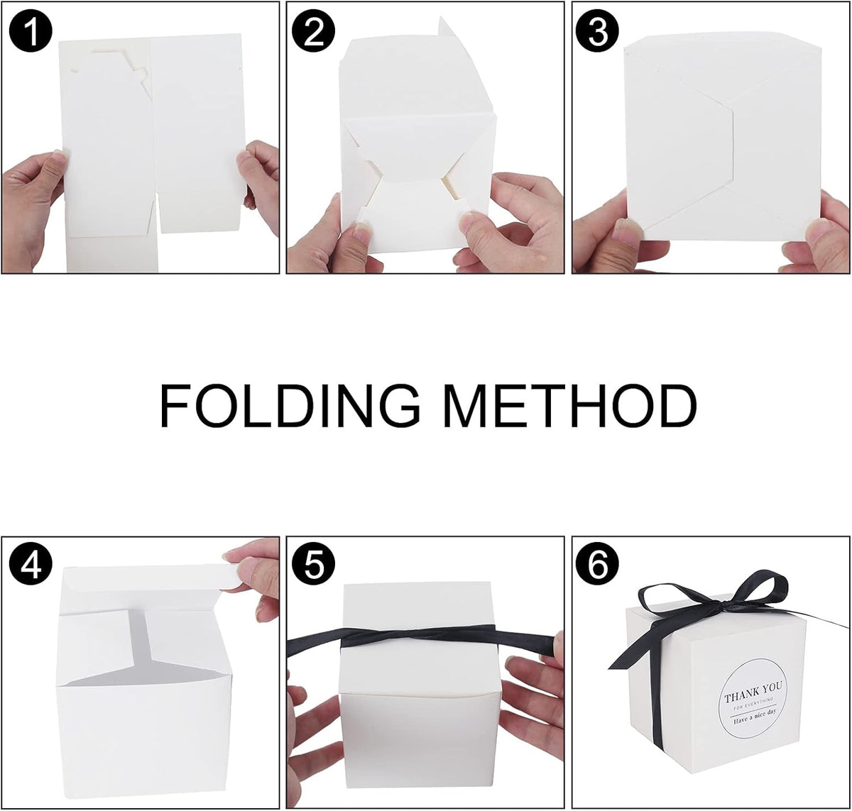 COTOPHER Small Gift Boxes 60 Pack 4x4x4 inches White Gift Boxes with Lids for Gifts, Crafting
