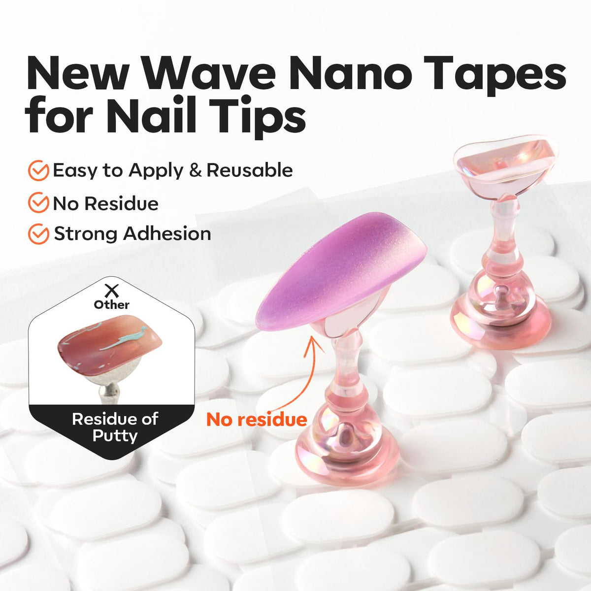 Modelones Nail Stand Set, Magnetic Nail Stands for Press ons False Nail Tips Practice Acrylic