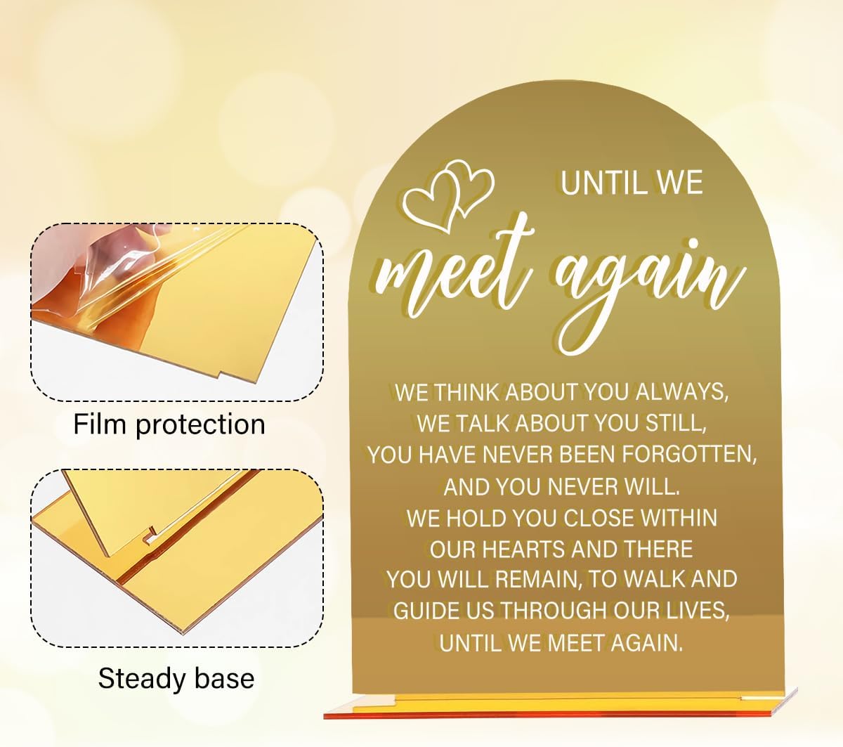 Acrylic Wedding Sign, Bridal Shower Decorations, Until We Meet Again Sign for Ceremony, Modern Font