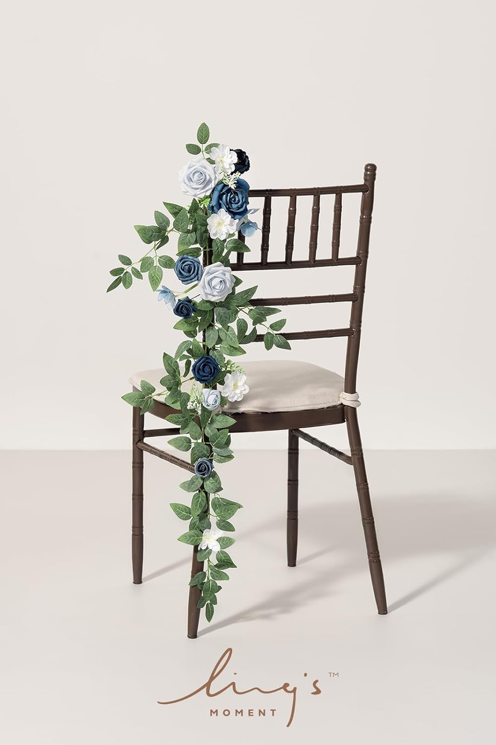 Ling's Moment 10pcs Wedding Chair Decorations Aisle Floral Swag Artificial Pew Flowers Hanging