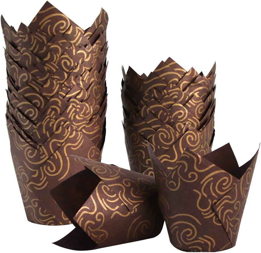150pcs Tulip Cupcake Liners Baking Cups Muffin Liner Grease-Proof Paper Cupcake Wrappers for