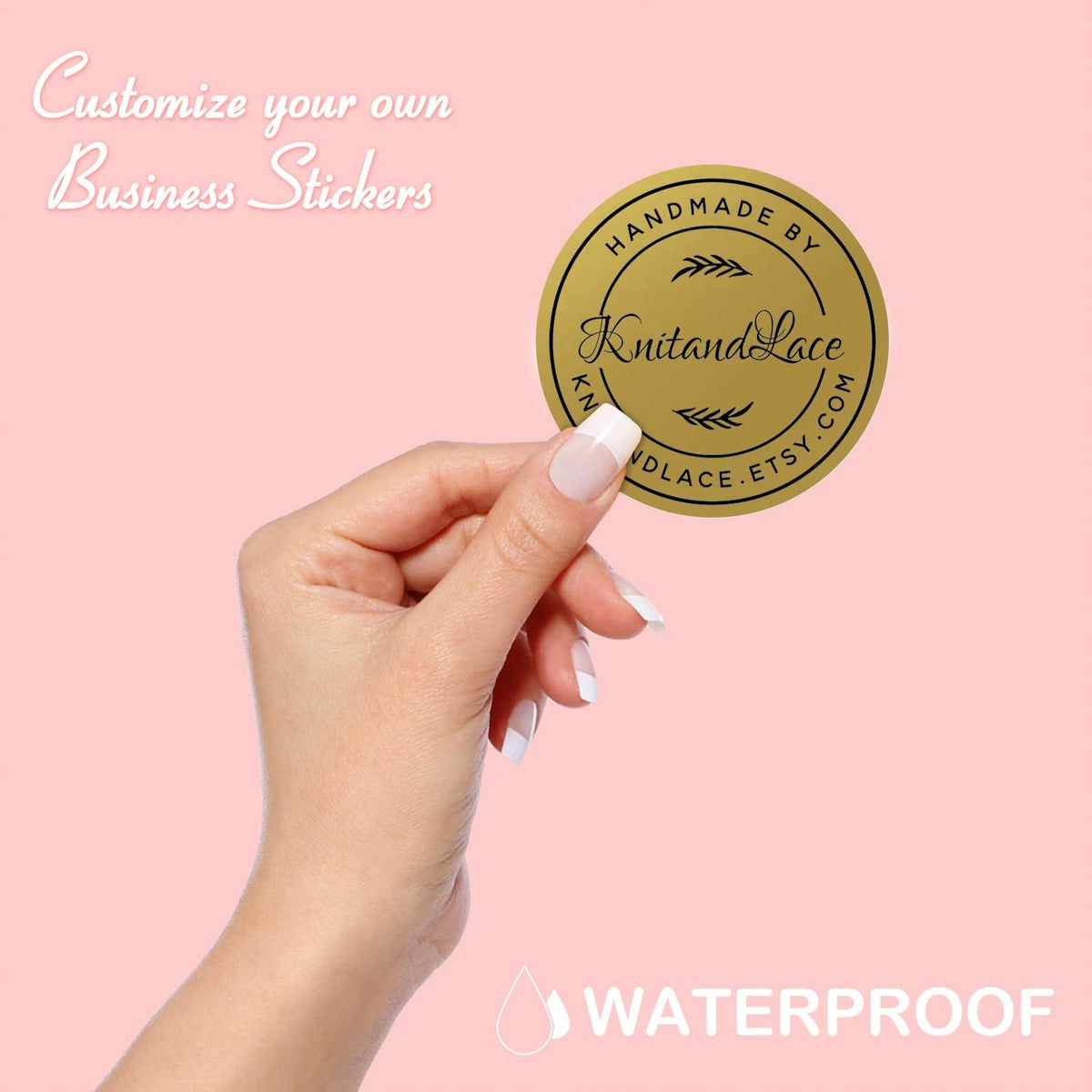 Custom Business Logo Stickers, Personalised Logo Labels - Any Shape, Waterproof, Perfect for