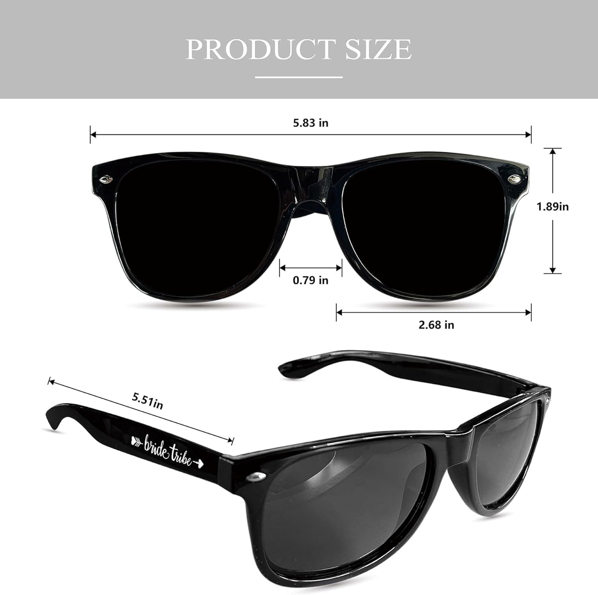 LADY&HOME 10 Pack Bachelorette Party Sunglasses Favors, Bridesmaid and Bride Tribe Sunglasses for