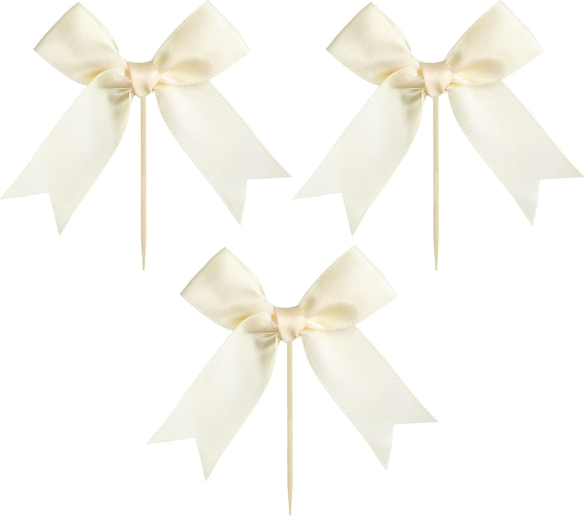 Gyufise 24Pcs Bow Cupcake Toppers Coquette Bow Girls Birthday Cake Decorations Bowknot Cake Toppers