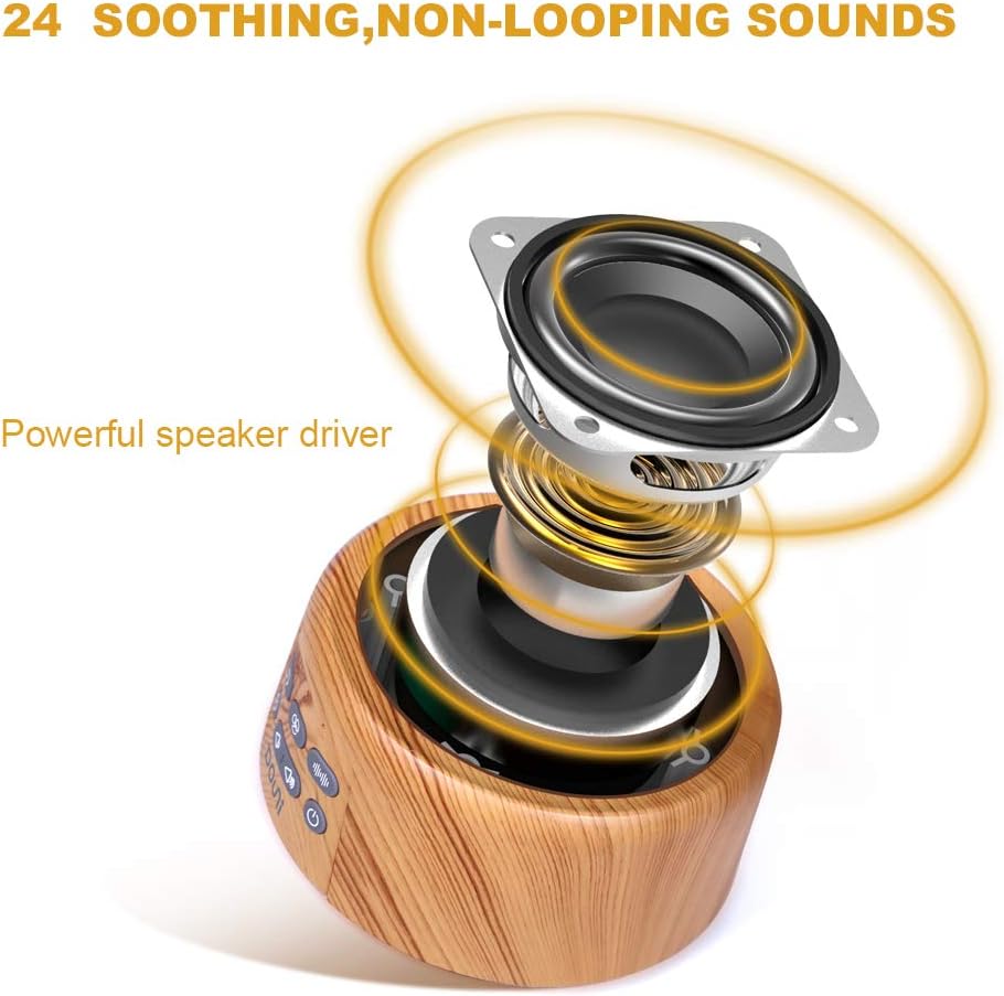 Douni Sleep Sound Machine - White Noise Machine with 24 Non-Looping Soothing Sounds for Sleeping &