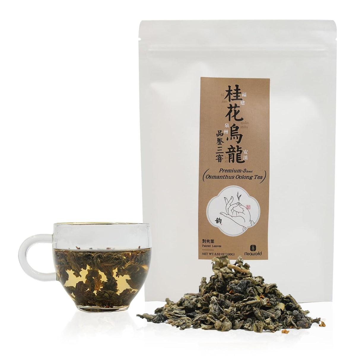 iTeaworld Osmanthus Oolong Loose Leaf Tea, Natural Osmanthus Fragrance, 0 Sugar 0 Additives
