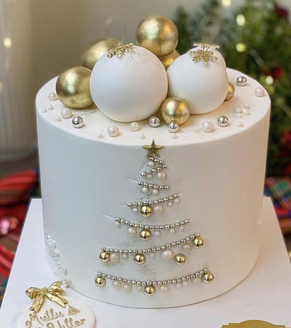 Gold Pearl Sugar Sprinkles 4.23 oz, 10mm Candy Pearls Ideal for Baking, Cake and Cupcake Toppers