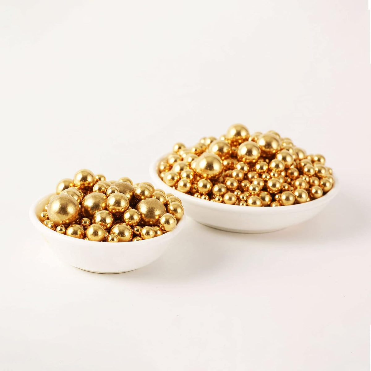 Kasvan Gold Pearl Sugar sprinkles - Edible Candy Pearls 130g/4.58 Oz, Mix Size Cake Candy, Decorate