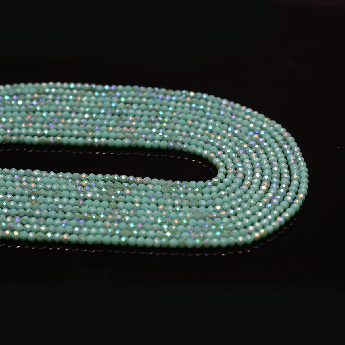 10 Strands Artificial Color Plating Faceted Beads Synthetic Colorful Crystal Beaded for Jewelry