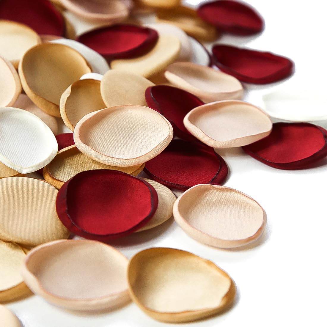 Floroom 300pcs Rose Petals Red Gold Faux Silk Flower Petals for Wedding Flower Girl Basket Aisle