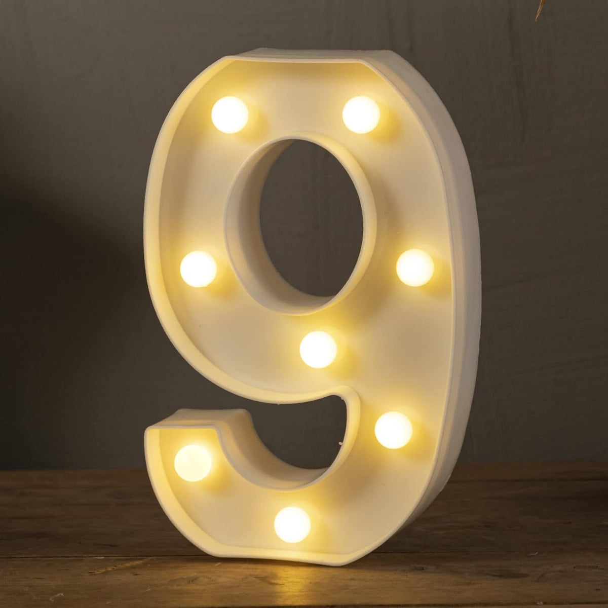 HXWEIYE Light Up Numbers-9, LED Marquee Number Lights Sign 26 Alphabet and 10 Number for Party Bar