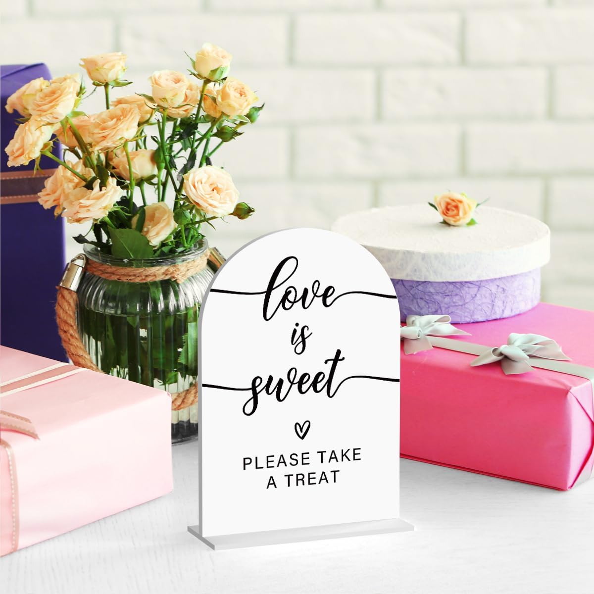 Acrylic Wedding Sign Love is Sweet Sign for Wedding Wedding Signs for Ceremony Modern Calligraphy