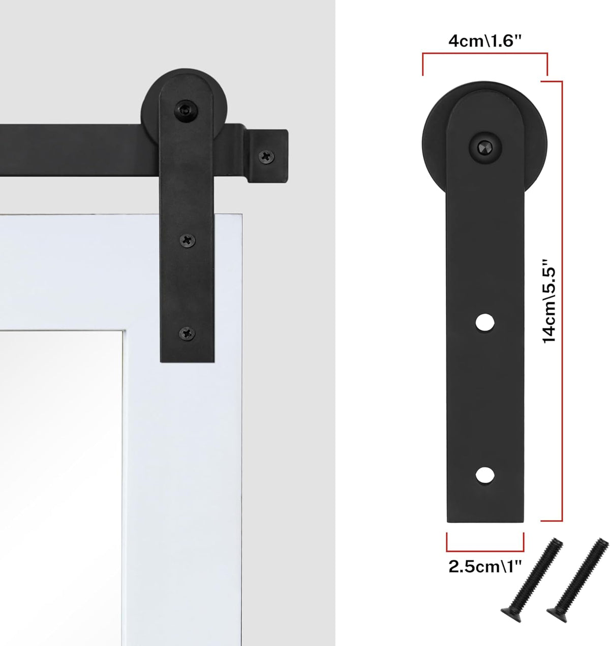 COGOOD Farmhouse Bathroom Mirror - 49 x 30 Large Rectangle Barn Door Mirror for Vanity, Bedroom