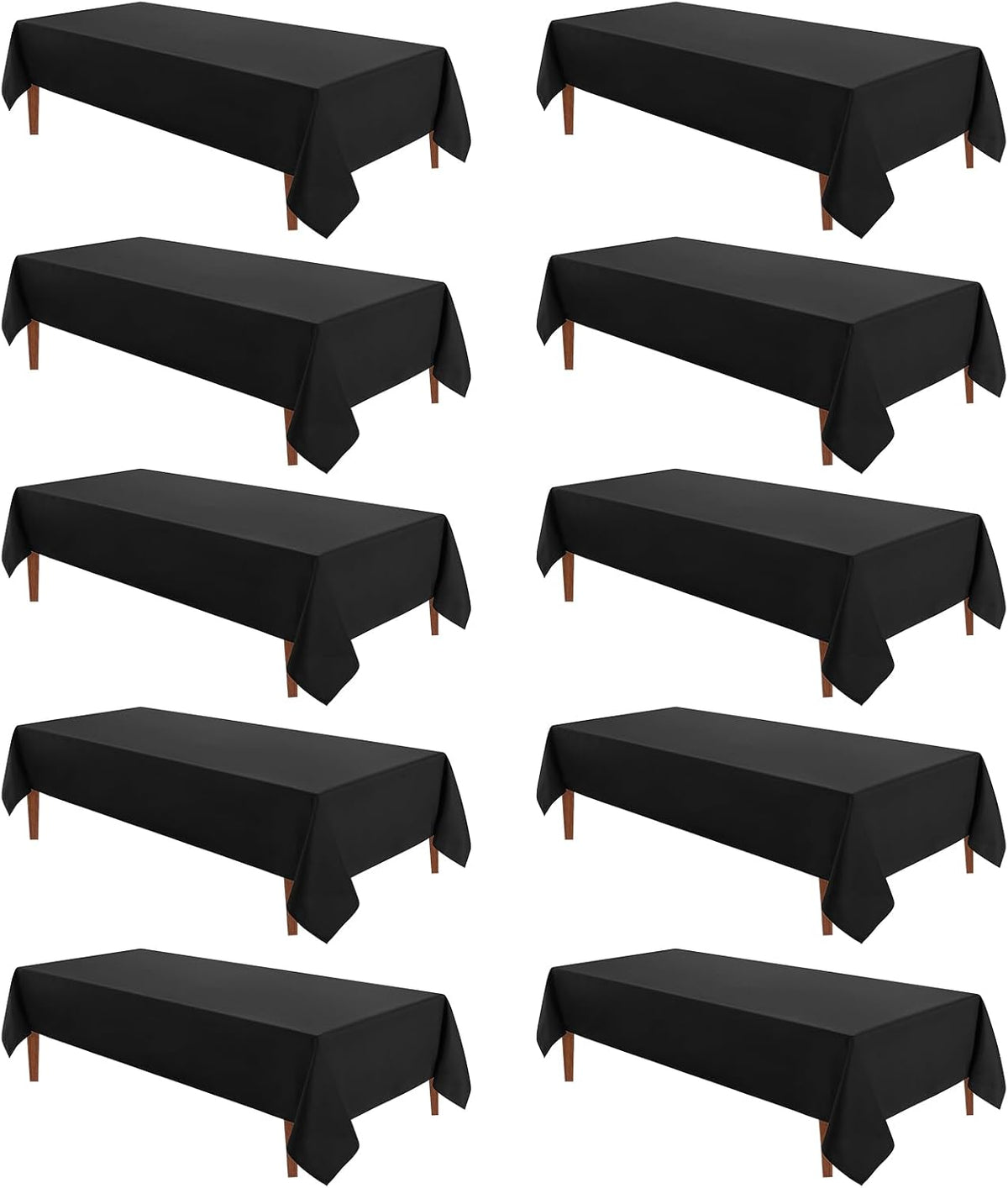 VidaFete Tablecloth 60 * 120inch 10pack Rectangle Table Cloth Polyester, Stain Wrinkle Resistant
