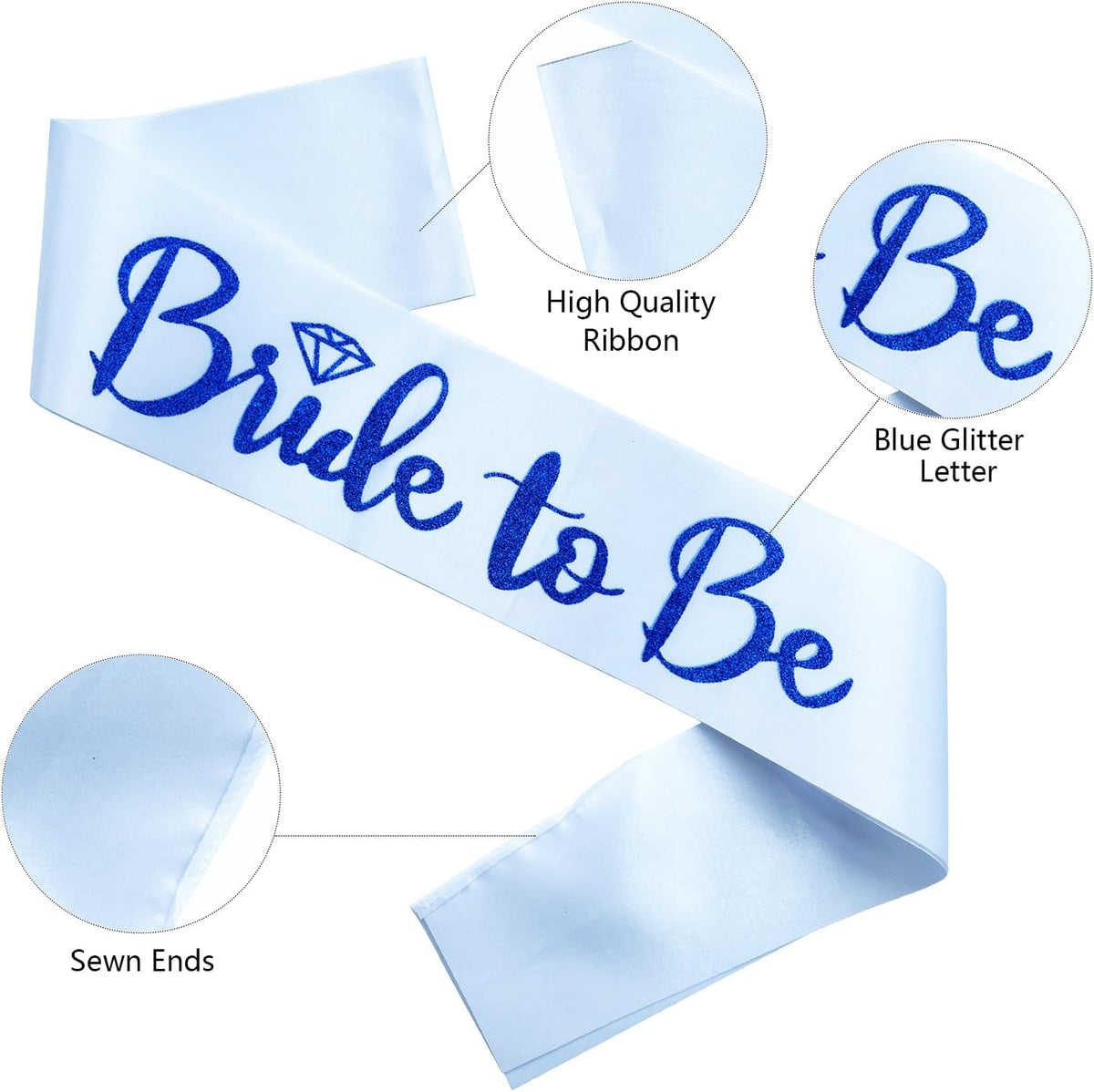 Bride to Be Sash, Bachelorette Party Sash for Bridal Shower Wedding Party Favors Accessories