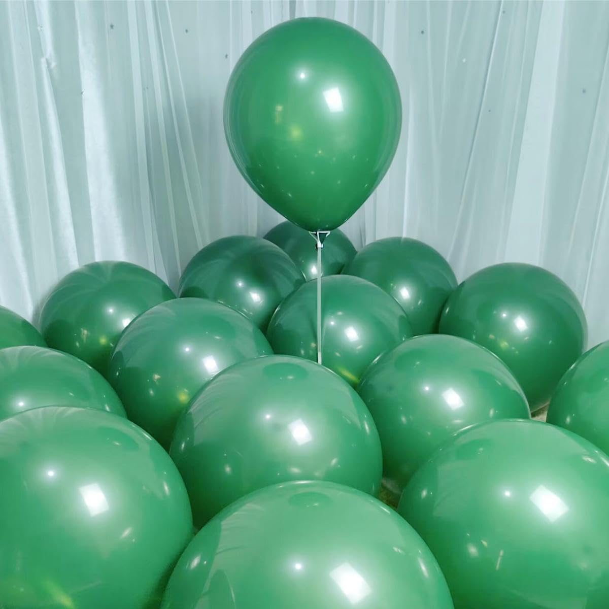 90 Pack Green Balloons 18 inch Dark Green Latex Big Balloons for Party Decorations and Events