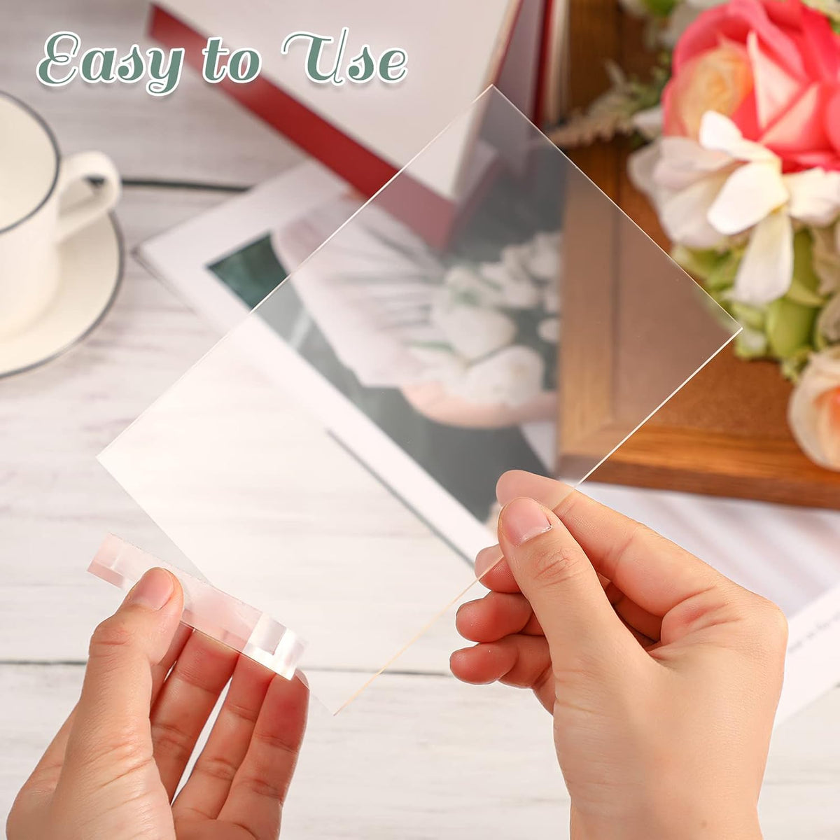 12 Pcs Clear Acrylic Place Cards with 12pcs Acrylic Holder Wedding Table Numbers with Centerpiece