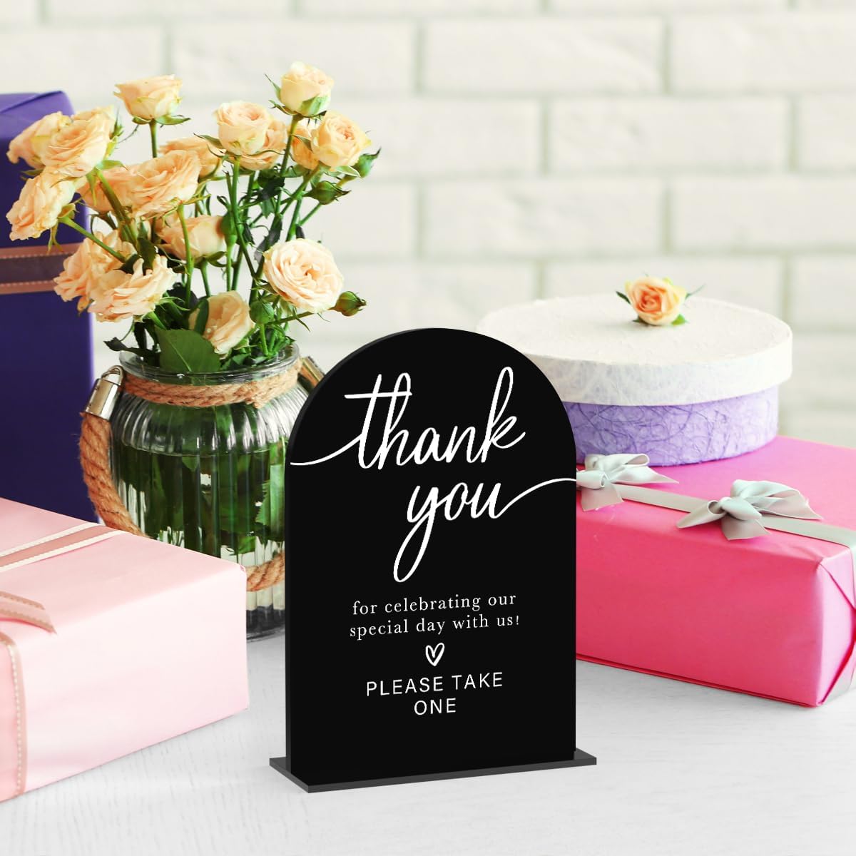 Acrylic Wedding Sign Thank You Sign for Wedding Wedding Signs for Ceremony Modern Calligraphy Arch