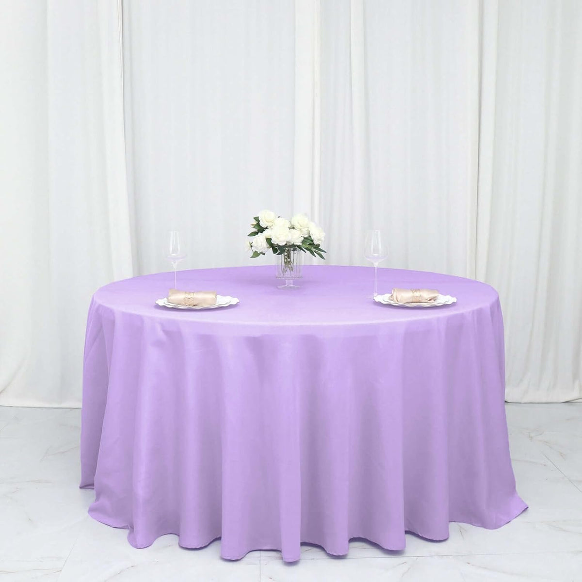 Efavormart Round Tablecloth, 132 Inch Stain & Wrinkle Resistant Washable Table Cloth, Decorative