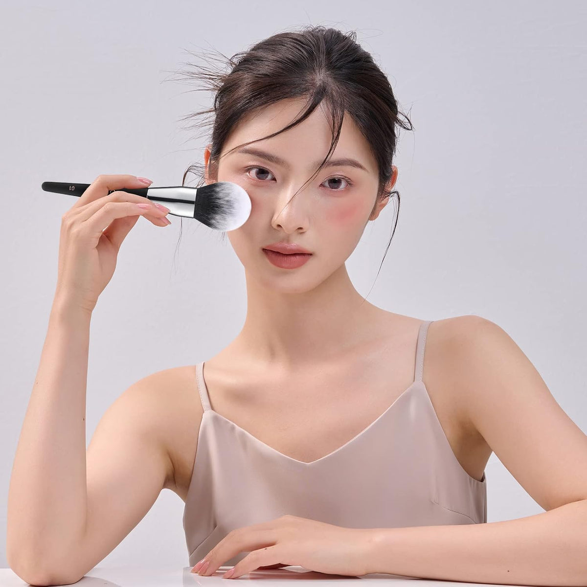 DUcare Makeup Brushes with Case 10Pcs Travel Makeup Brushset Women Gift Premium Synthetic Kabuki