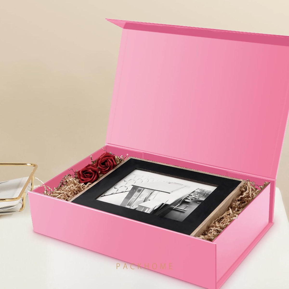 PACKHOME 6 Extra Large Gift Boxes 17.5x11.3x4.3 Inches, Sturdy Shirt Boxes with Magnetic Lids for