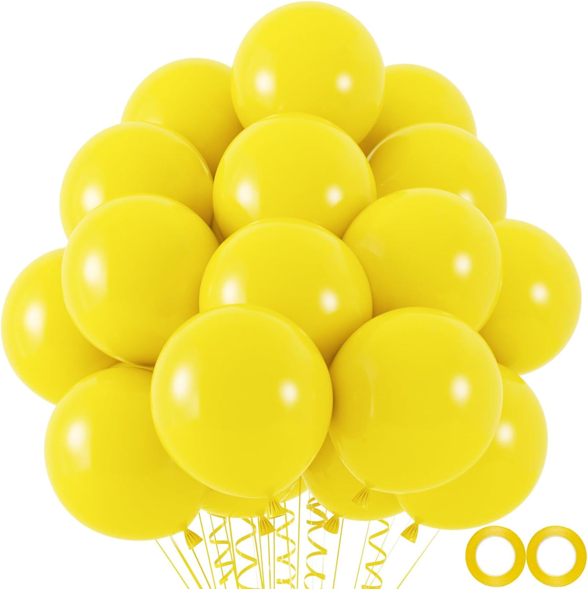 100pcs Balloons, 12 inch Yellow Latex Balloons Helium Quality for Gender Reveal,Birthday Party
