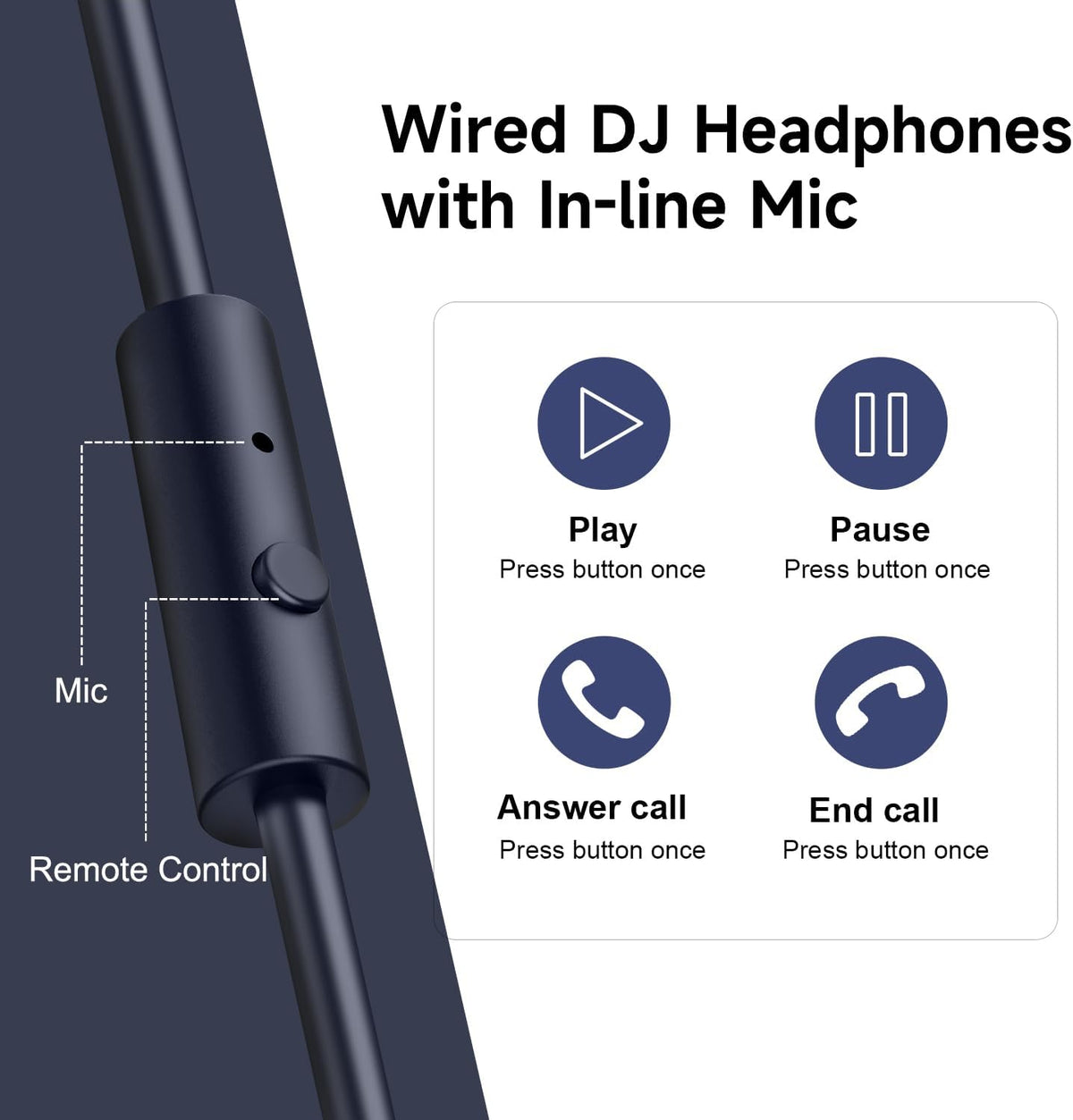 OneOdio Wired Over Ear Headphones Studio Monitor & Mixing DJ Stereo Headsets with 50mm Neodymium