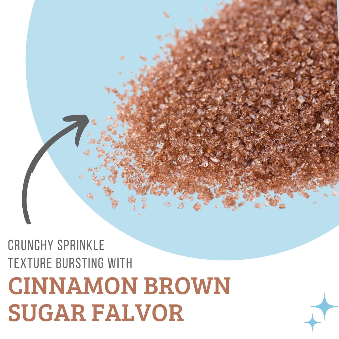 Sweets Indeed Cinnamon Brown Sugar Topping – 5.11 oz Jar | Holiday Baking & Drink Garnish | Edible