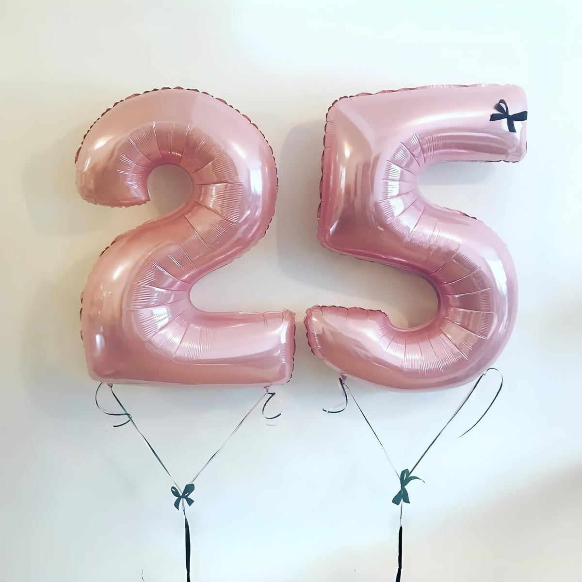 Light Pink Balloon Number 5, 40 Inch Large Self Inflating Foil Number Balloons 0-9, Pastel Pink