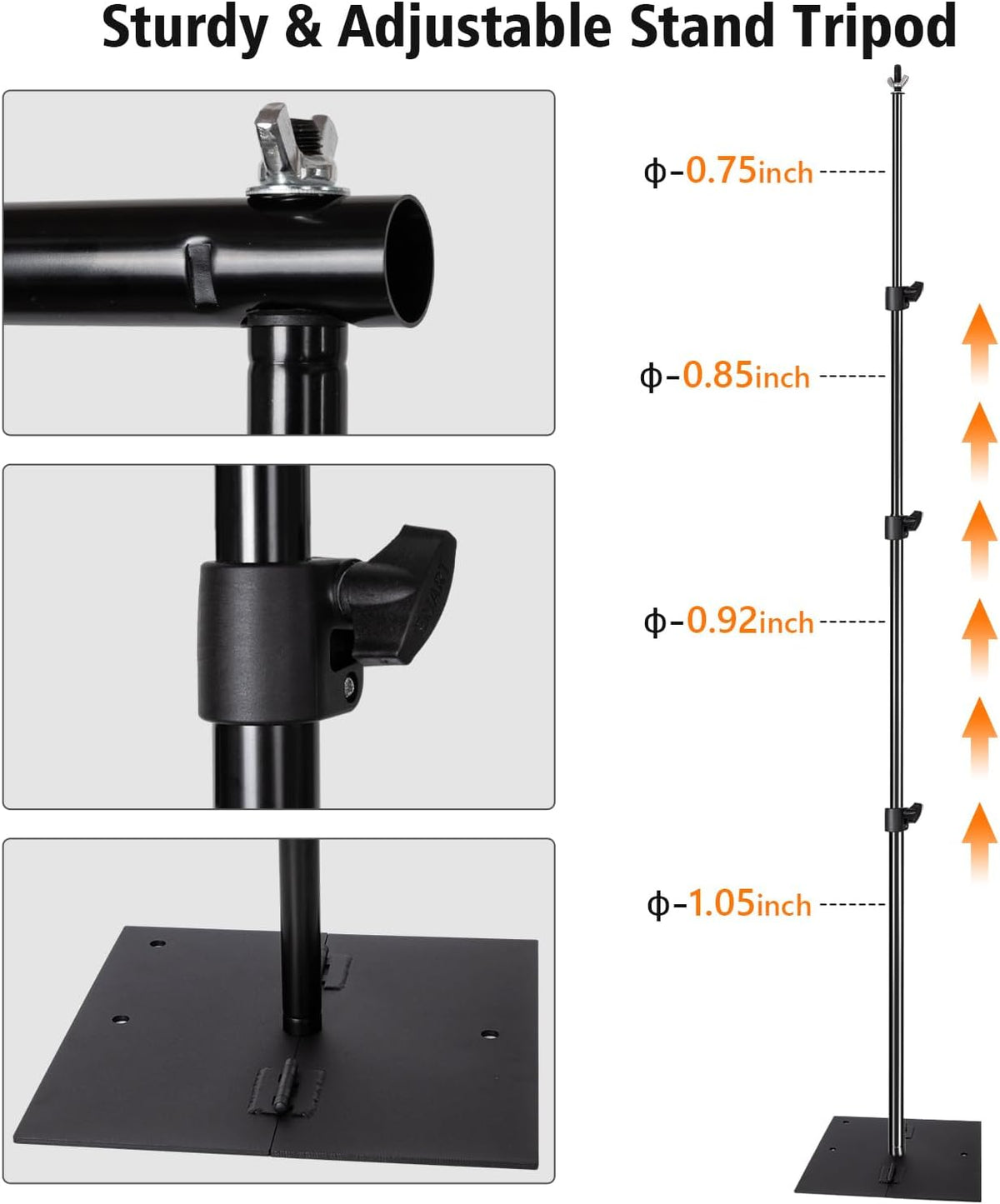 Pipe and Drape Photography Backdrop Stand Kit Adjustable Photo Background Stand 10ft x 8.5ft with