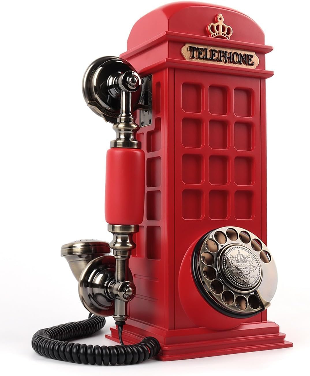 Audio Guest Book Wedding Phone with Vintage Phone Booth Design, Record Customized Audio Message