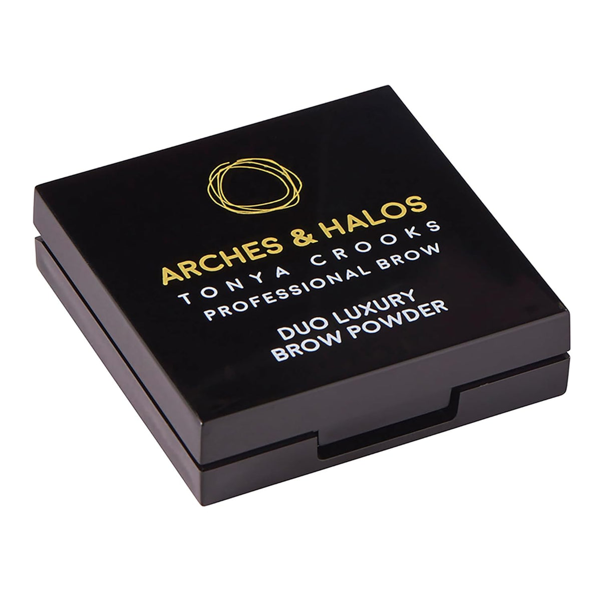Arches and Halos Duo Luxury Brow Powder - Eyebrow Shaper and Color - Powder Compact with 2 Neutral