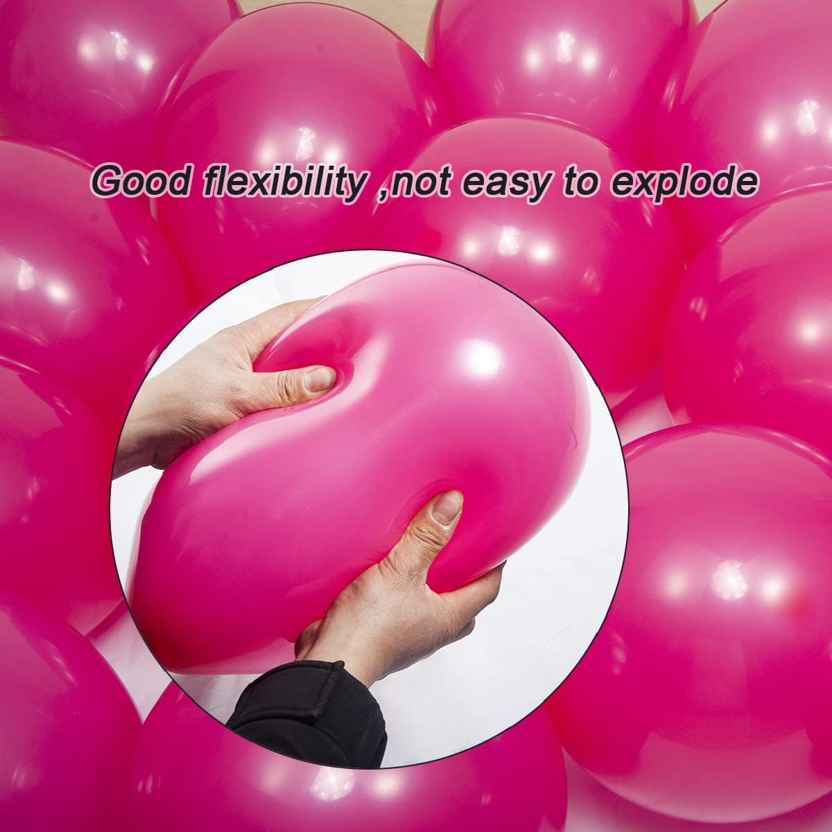 300 Pack Hot Pink Balloons 12 inch Dark Pink Latex Party Balloon Bulk for Various Party Events