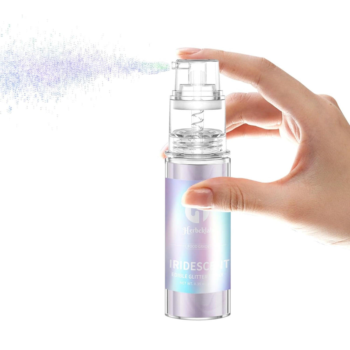 Iridescent Edible Glitter - Herbeklab Edible Glitter Spray 10g Edible Iridescent Glitter for Cakes