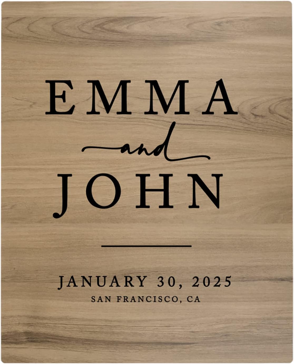 Andaz Press Large Wooden Welcome Sign for Wedding Rustic Welcome Sign 16" x 20" Custom Names Date &