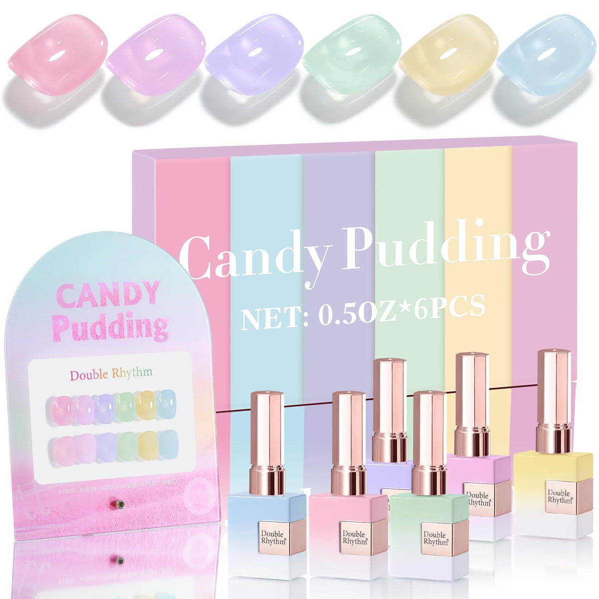 Double Rhythm 6 Pcs 15 ML Gel Polish Set Same Color Same Bottle Soak Off Gel Polish Kit Nail Art